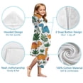 thumbnail image 7 of White Colorful Dinosaurs Jungle Pattern Hooded Bath Towel，50"x30" for Ages 3 To 12 Kids, Quick Dry Lightweight Soft Microfiber Hood Beach Towel Cover Up for Kids, 7 of 7