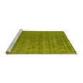 thumbnail image 2 of Ahgly Company Machine Washable Indoor Round Abstract Yellow Contemporary Area Rugs, 7' Round, 2 of 4