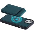 thumbnail image 4 of Magnetic Wallet Case for iPhone 14 Pro Max -Compatible with Magsafe-with Detachable Card Holder for Phone case Kickstand,Shockproof and Durable Phone Cover for iPhone 14 Pro Max(Green), 4 of 16