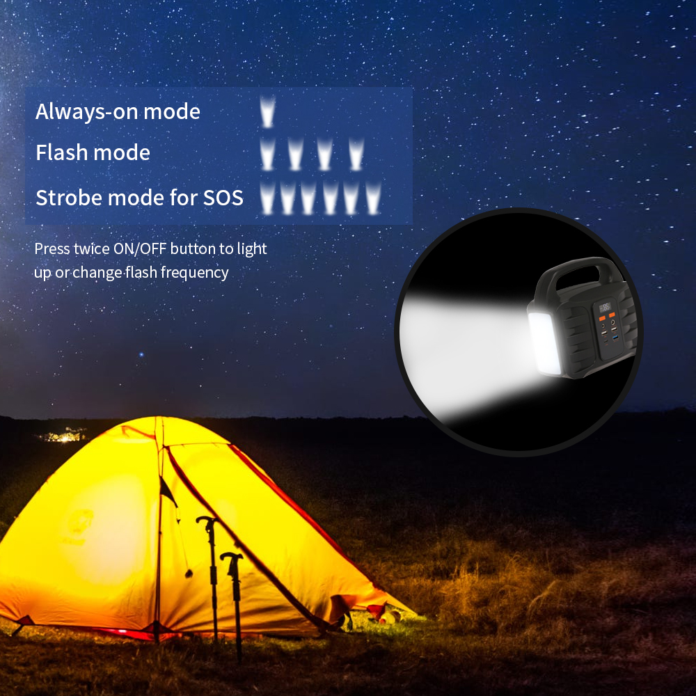 Portable Generator Power Supply Station 155Wh Emergency Backup Lithium Battery, Quiet Gas-free Power Inverter, Charged by Solar Panel/Wall Outlet/Car With USB, 110V-220V AC Output, DC Output