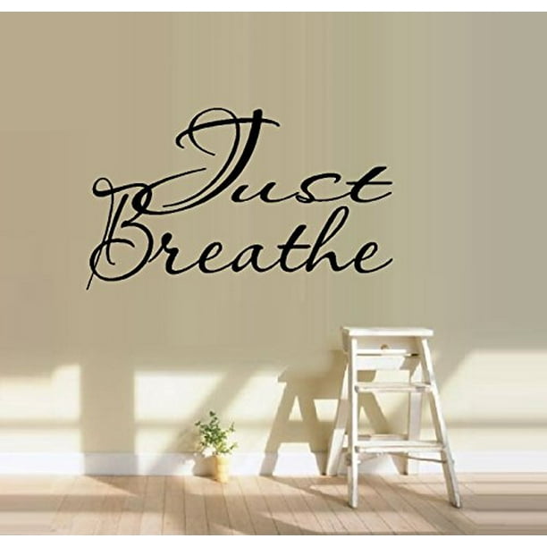 Decal JUST BREATHE 2 WALL DECAL 13" X 25"