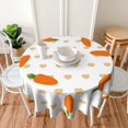 thumbnail image 2 of Carrot Tablecloth Round Table Cloths 60 Inch Wrinkle Resistant Picnic Table Covers Washable for Party Picnic, 2 of 6
