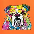 thumbnail image 5 of Wild Bobby Dean Russo Neon Colorful Pug Dog The Bulldog Dog Lover Men Graphic Tee, Orange, XX-Large, 5 of 5