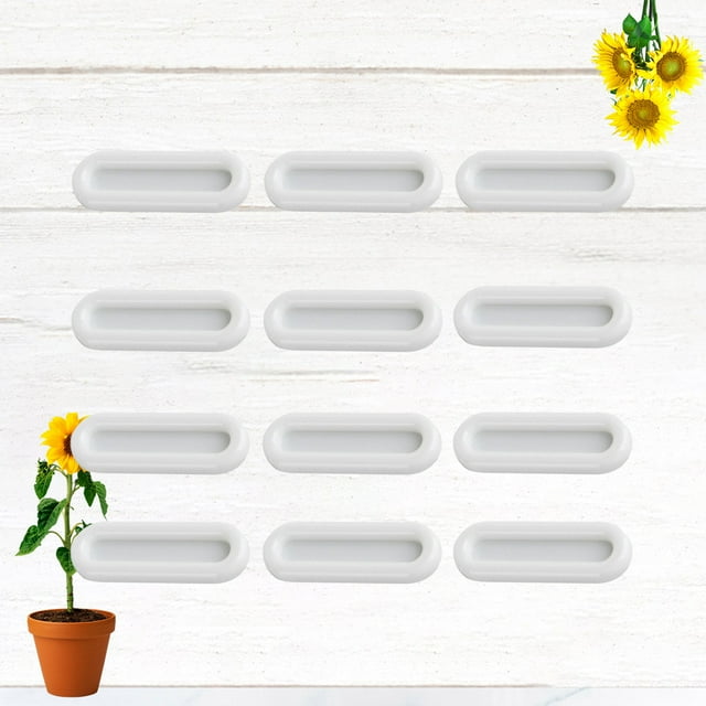 MERRYHAPY 3 Ensembles/12 Pcs Poignées de Porte de Garde-Robe ABS Blanc pour Amateurs de Bricolage Design Rainuré