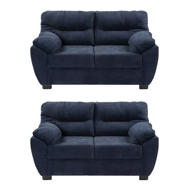 Sala 2-2 TRINITY Monza 2 Piezas (Love Seat, Love Seat) Azul Soho Para Sala