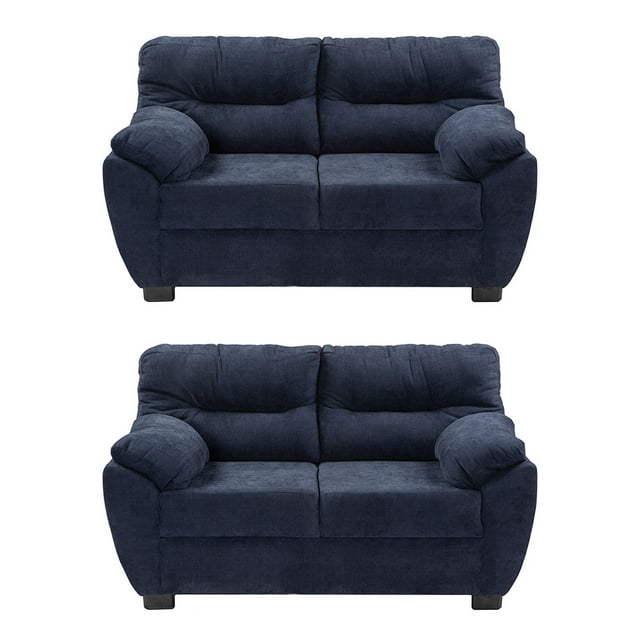 Sala 2-2 TRINITY Monza 2 Piezas (Love Seat, Love Seat) Azul Soho Para Sala
