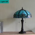 thumbnail image 5 of Vinplus Tiffany Table Lamp 16" Wide Handmade Stained Glass Lamp Shade 2 Light Victorian Style Vintage Table Lamp, 5 of 8