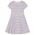 thumbnail image 3 of BTween 3-PC Girls Summer Dress Set - Short Sleeve Casual Skater Dresses with Stripe & Floral Print, 3 of 4