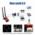 thumbnail image 4 of Wifi 6E AX210 PCIE Wifi Adapter 5400Mbps Wireless Ethernet Network Card BT 5.3 2.4G/5G Dual Band 802.11 for Win 10 11, 4 of 7
