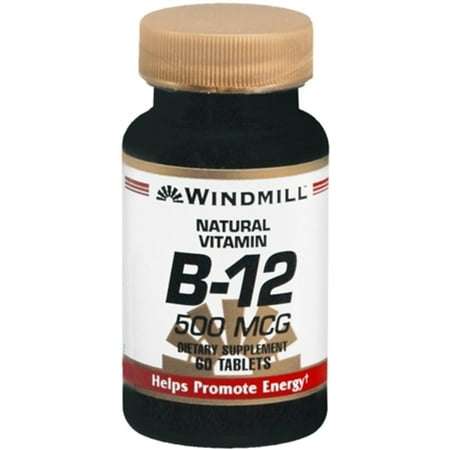 Windmill Vitamin B-12 500 mcg Tablets 60 Tablets (Pack of 6)