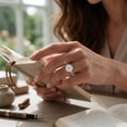 thumbnail image 6 of Rosec Jewels Lab Created Diamond Engagement Ring 5 Carat - IGI Certified (E-VS1 Quality) - Big Diamond Ring for Women, 925 Sterling Silver, US 4.00, 6 of 8
