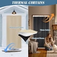 thumbnail image 4 of Lapalife Thermal Insulated Door Curtain, Waterproof Quilted Soundproof Windproof Temporary Winter Thicken Cotton Door to Keep Warm, 39" x 83", Beige, 1 Panel, 4 of 9