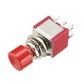 thumbnail image 4 of Unique Bargains 6mm Mounting Hole Red Momentary Push Button Switch DPDT NO-NC2pcs, 4 of 4