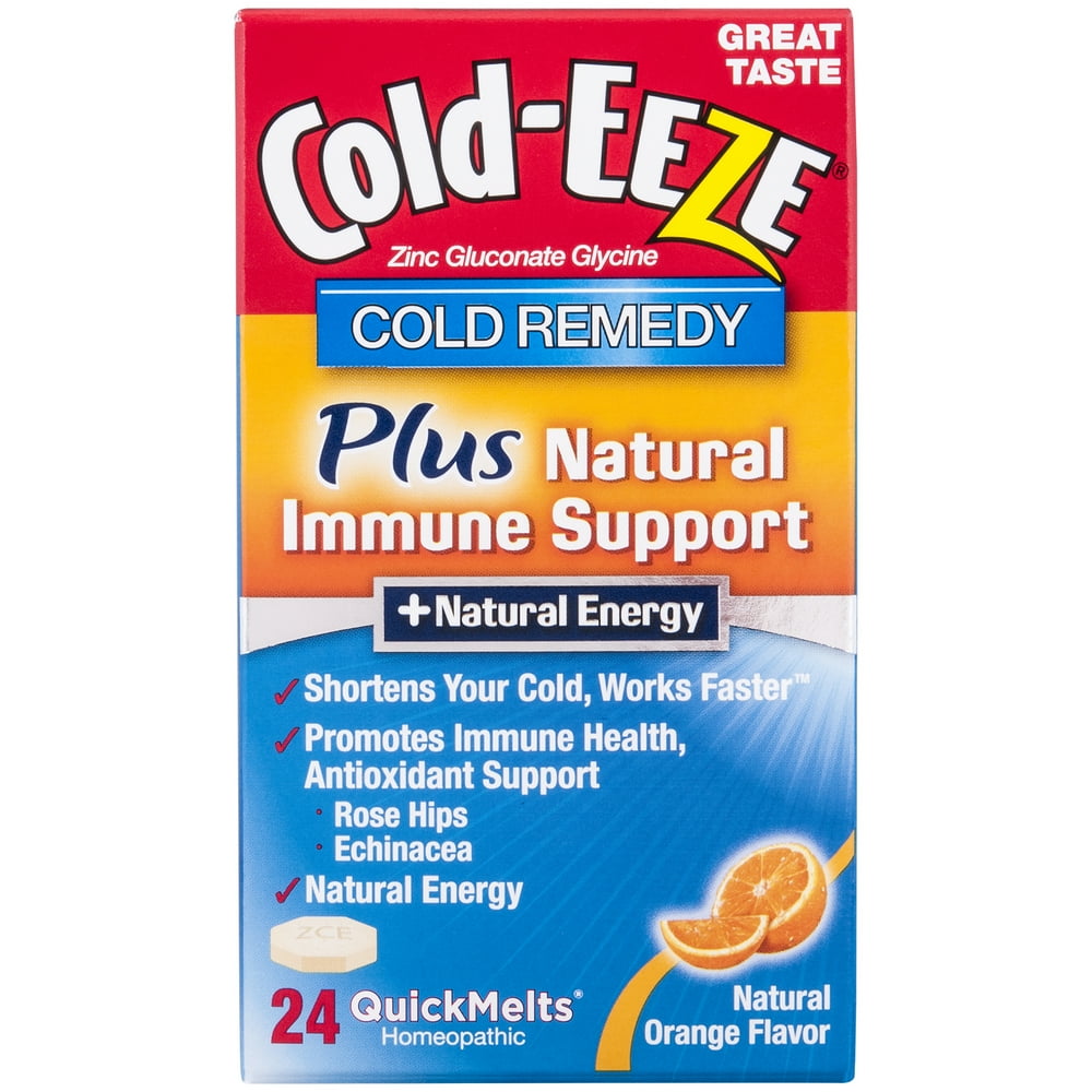 ColdEEZE Plus Natural Immune Support + Natural Energy Orange Flavor