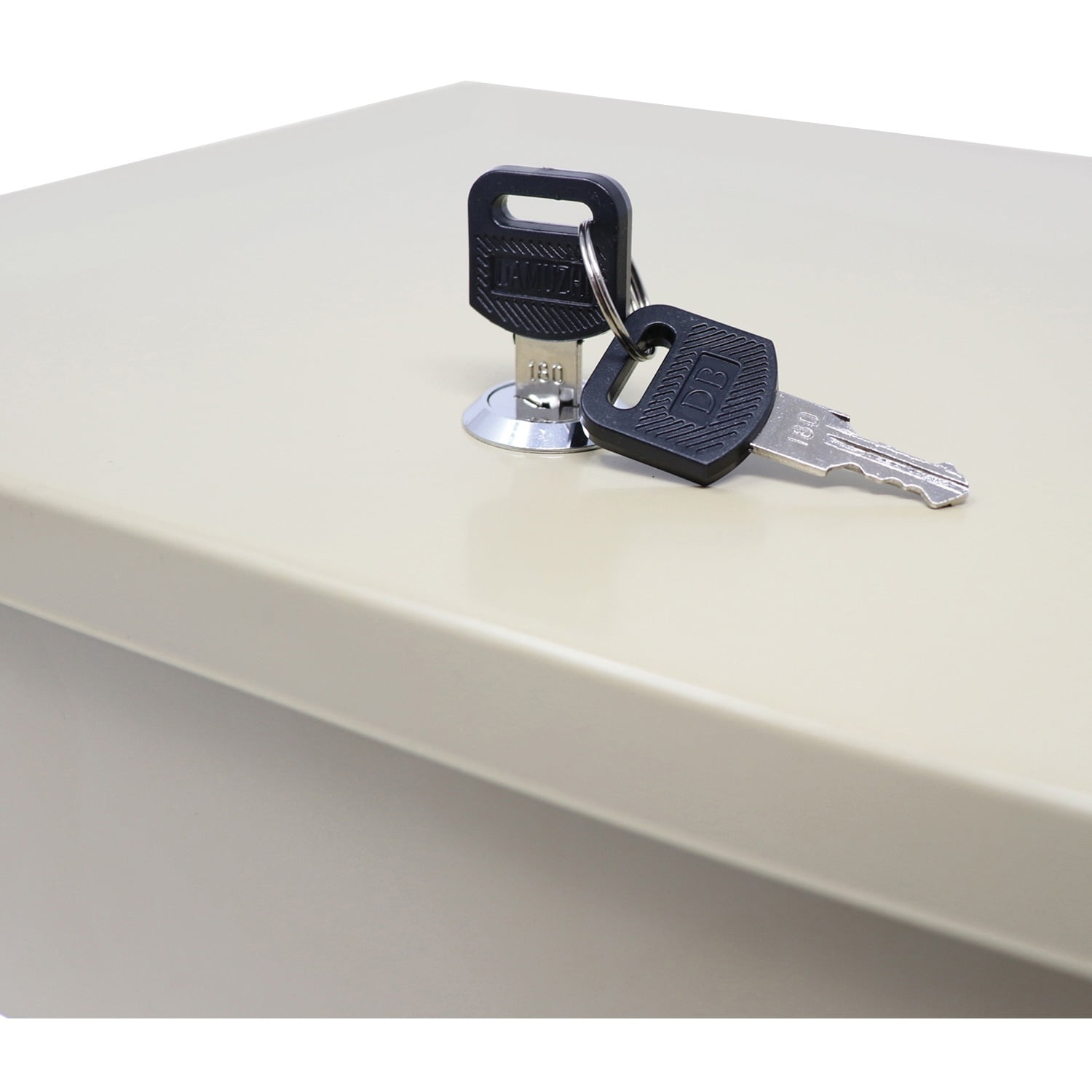 Nadex Steel Security Chest, Fire Retardant Box with Lock and Key | 14.5 x 11 x 4 Inch Fire Security Chest Internal 12-3/16" x 10-3/16" x 3-1/2"