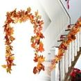 thumbnail image 2 of Fall Garland, Ongmies 70In Fall Maple Leaves Garland – Autumn Decor for Halloween, Fireplace, Weddings & Outdoor Decoration, Maple Leaves Garlands, 2 of 9
