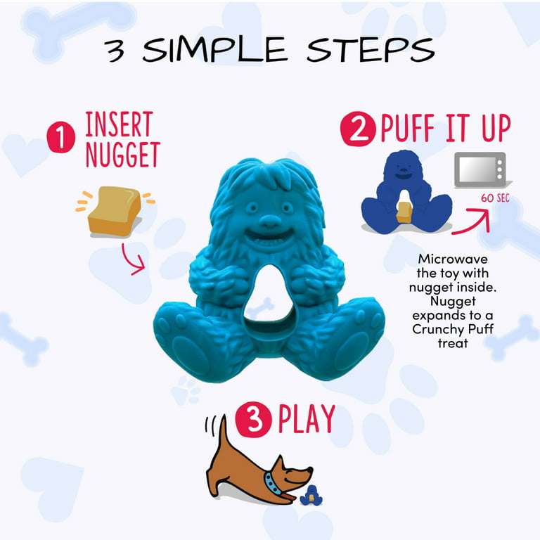 Yeti Puff and Play Dog Toy Interactive Nuggets Treats Dispenser Puzzle, Fun  Stimulating Chew Toy for Teething, Behavior Training, Anxiety Calming, for