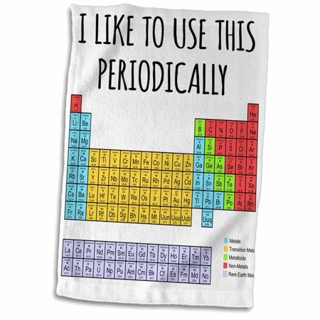3dRose I like to use this Periodically - Funny Periodic Table science humor - Towel  15 by 22-inch (twl_311477_1)