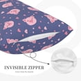 thumbnail image 2 of Plush Throw Pillow Covers, Cute pig Pillow Cases with Invisible Zipper, Breathable Microfiber Pillow Cases Standard Size for Sleeping Bedroom Sofa Living Room 16x24, 2 of 5