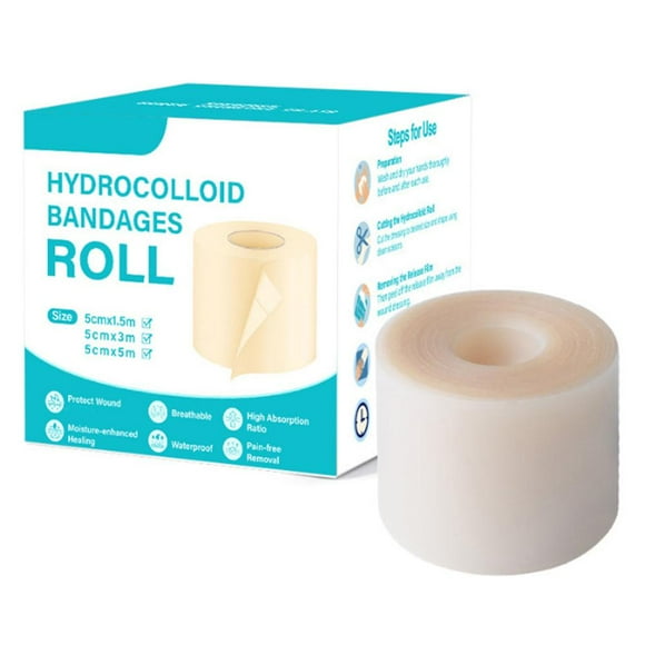 SharkTRUE Hydrocolloid Roll For Wound Care Hydro colloid Patch Bandages With Self-Adhesi
