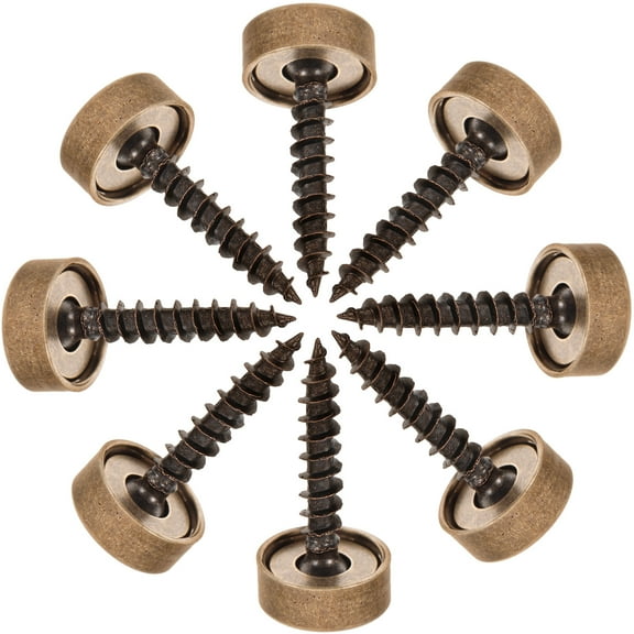 8 Pcs Screw Decorative Cap Decorative Mirror Screws with Caps Screw Covers Metal Screws Decorative