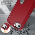 thumbnail image 6 of for iPhone 7 / iPhone 8 / iPhone SE 2020 / iPhone SE 2022 Case with Kickstand, [10FT Military Drop Protection] Rugged Heavy Duty Hard PC+Soft Silicone Rubber Bumper Hybrid Triple-Layer Case,
Red, 6 of 6