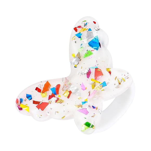 Anillo HUOGUO Fashion Color Butterfly Acrílico para mujer