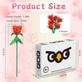 thumbnail image 3 of QOQ Rose Flower Bouquet Building Set - Botanical Collection Blocks Kit Flowers Gift for Mother's Days(Red 240pcs), 3 of 7