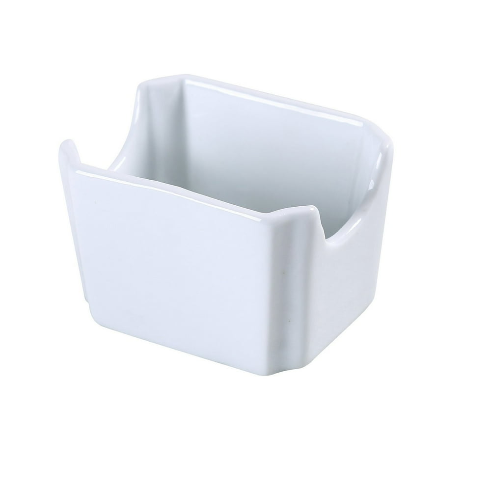 3 1/8" Sugar Packet Holder Super White ,Porcelain