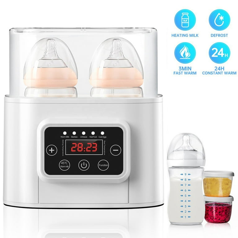 Baby Bottle Warmer, Baby Bottle Warmer for Breastmilk, Formula and Food,  Fast Baby Food Heater, Milk Warmer with Defrost, Heat Baby Food Jars  Function