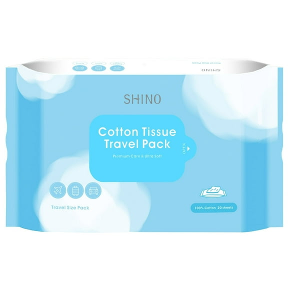 SHINO Premium Care Ultra Doux 100 % Coton Biologique Serviettes Voyage Pack 20pieces/pack