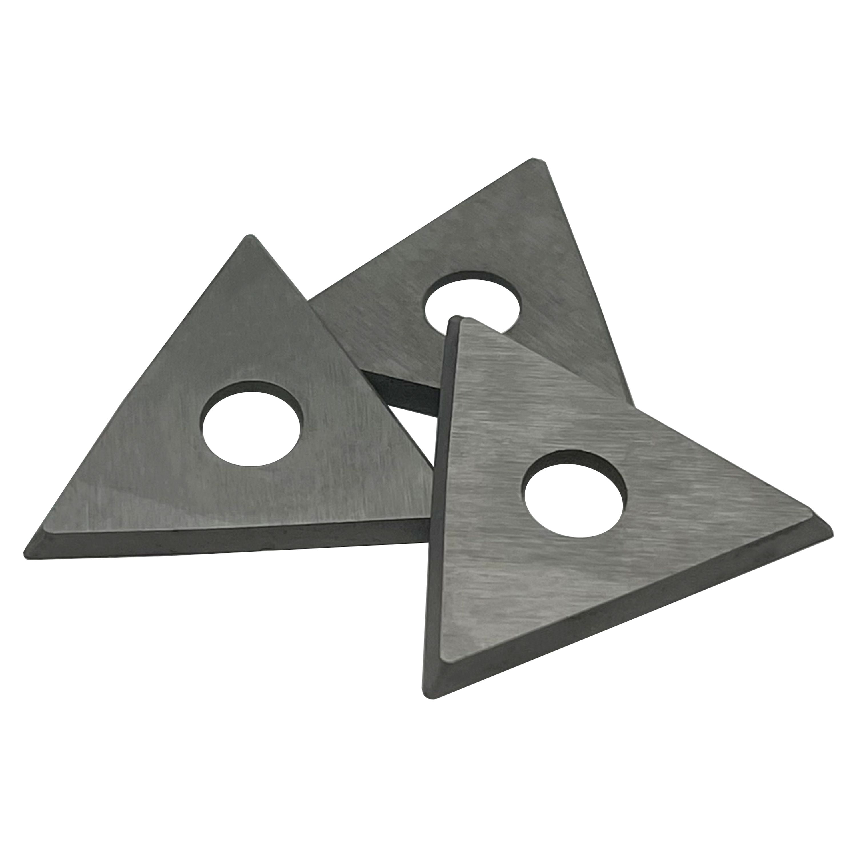 Paint Scraper Carbide Blades Double-Edged Reversible Replacement Blade (1" Triple-Edge Triangle)