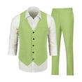 thumbnail image 2 of Men's Slim Fit Linen Suit Set: 2-Piece Vest & Pant for Beach Wedding, Summer, Casual & Formal Occasions, 2 of 8