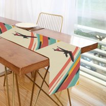 Yayeee Table Runner 90 inches Long Home Kitchen Dinning Party Decoration, Colorful Plane Stripes