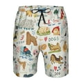 thumbnail image 4 of Disketp Men'S Swim Trunks Hawaiian Breathable Surf Beach Swimsuits Mesh Lining Beach Shorts With Pockets-Dogs Funny Pets, 4 of 9