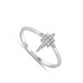 thumbnail image 4 of Clear Cubic Zirconia Twinkling Star Ring .925 Sterling Silver Band White Jewelry Female Male Size 9, 4 of 4