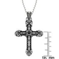 thumbnail image 4 of BIG Jewelry Co Stainless Steel Cross with Black IP Pendant Necklace, 4 of 4