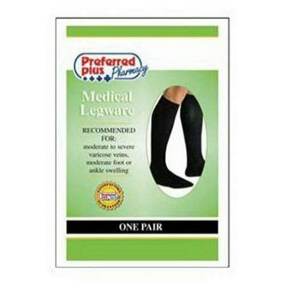 Preferred Plus Men's Medical Legware Sock, Small, Black