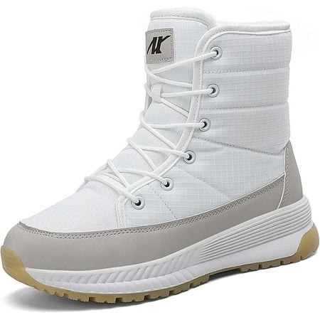 Womens Snow Boots Winter Warm Plush Fleece Lined Ankle Booties Waterproof Zipper Lace-up Outdoor Hiking Shoes