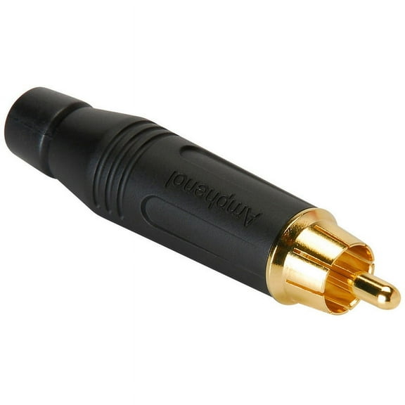 Amphenol ACPR-BLK Diecast RCA Connector Black with Gold Contacts