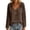 Coffee-#018, variant on Embroidered Tops for Women Long Sleeve Cotton Linen Tops V Neck Boho Blouses Loose Fit Dressy Casual Basic Shirts,White L