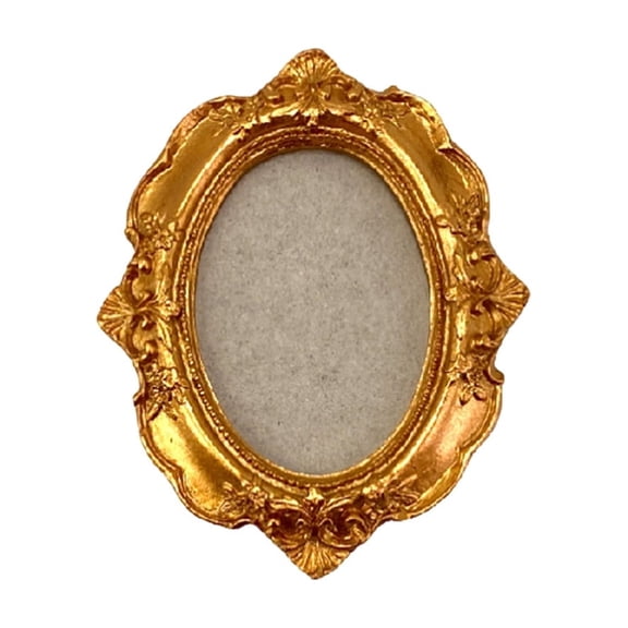 Vintage Gold Carved Photo Frame Refrigerator Magnets, Magnetic Picture Holders with Ornate Design, Replaceable Photo Display for Home Decor, Ideal for Kitchen Walls & Metal Surfaces