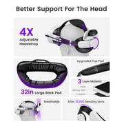 Beboncool Magnetic Head Strap for Meta Quest 2/3/3S with 2*10000mAh Larger Battery,MQ5005