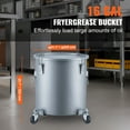 thumbnail image 2 of KFFKFF Oil Disposal Unit, 16 Gallon Capacity with Wheeled Base, Durable Carbon Steel with Anti-Rust Finish, Secure Lid with Locking Clips, Includes Filter Bag for Cooking Oil Purification, Grey, 2 of 9