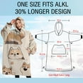 thumbnail image 4 of Oversized Wearable Blanket Hoodie,Shiba Inu Sherpa Blanket Hoodie with Super Pockets,Super Warm Fuzzy Pullover for Women & Men, 4 of 6