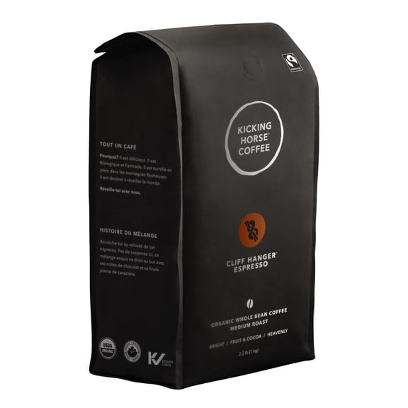 Kicking Horse Coffee, Cliff Hanger Espresso, Medium Roast, Whole Bean, 2.2 lb Bag