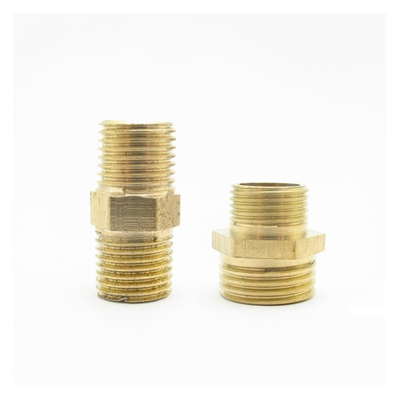 1/4" 1/2" BSP Male x M14*1.5 Metric Male Thread Hex Brass Pipe Fitting Adapter Coupler Reducer Connector For Air Water ,Easy to Install