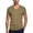 Khaki, variant on NinXxx Men's Solid French Crew Neck Short Sleeve Casual Top Khaki S