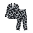 thumbnail image 1 of Fotbe Flower Pijama de Hombre con Estampado de Manga Larga, Conjunto de 2 Piezas, Ropa de Dormir Suave y Cómoda con Bolsillos-Large, 1 of 7