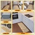thumbnail image 4 of Ottomanson Floral Bathroom Runner Rug 20" x 53" - Non Slip Low Pile Carpet, Beige, 4 of 13